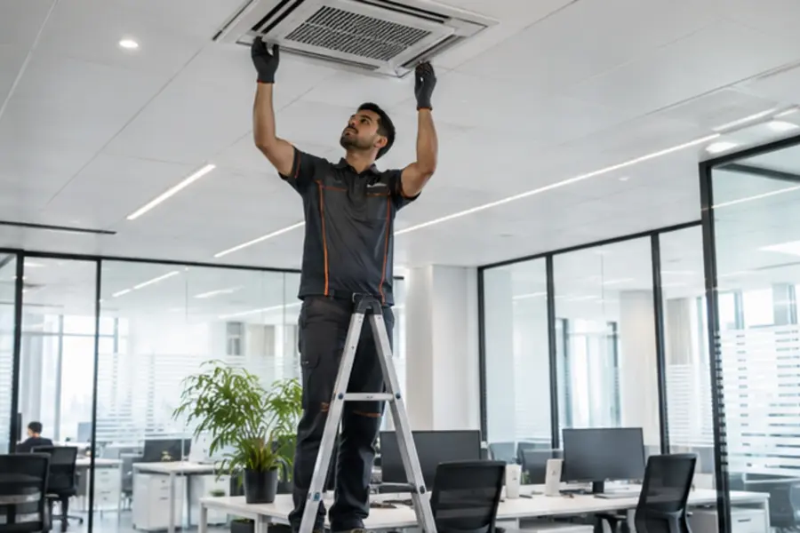Technical maintenance in a modern commercial office